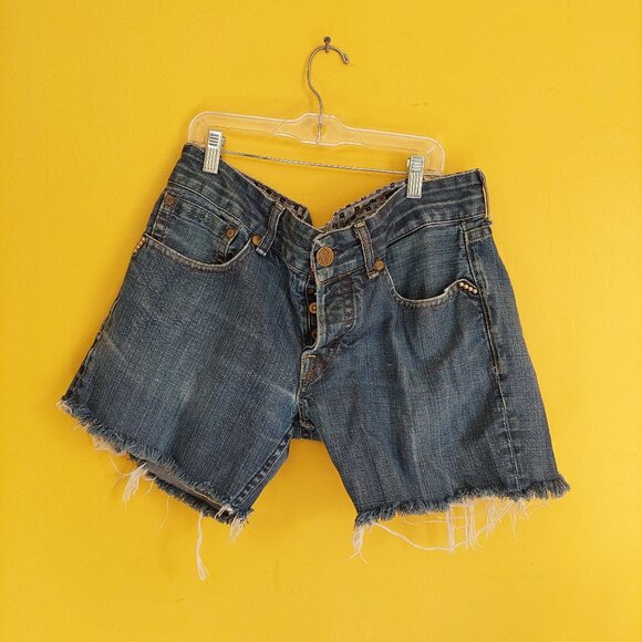 Made in Italy Distressed Denim Shorts - Picture 1 of 11
